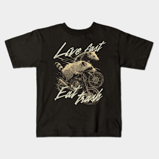 Live Fast Eat Trash Kids T-Shirt